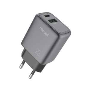 Cargador de Pared Compacto Miccell USB-C de 20 W con <span class=keywords><strong>Dos</strong></span> Puertos y Carga Rápida PD para iPhone y Laptops - Product Image 1