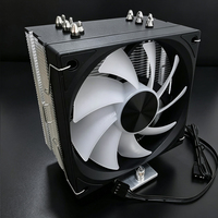 Refroidisseur d'air pour processeur QiuzAim 120 mm ARGB 2011, 6 caloducs, ventilateur PWM, dissipateur thermique pour PC de bureau, compatible avec les processeurs LGA1700 AM5 AM4, radiateur de refroidissement