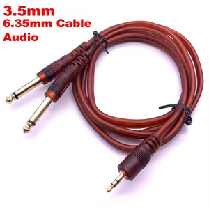 Adaptador de 3,5mm a <span class=keywords><strong>doble</strong></span> conector de 6,5mm, <span class=keywords><strong>Cable</strong></span> de Audio <span class=keywords><strong>doble</strong></span> <span class=keywords><strong>macho</strong></span> de 6,35mm, conector Mono de 1/4 "a estéreo de 1/8", <span class=keywords><strong>cable</strong></span> auxiliar de 3,5mm - Product Image 1