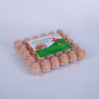 Haute qualité pas cher personnalisé 30 cellules boîte de stockage conteneur transparent en plastique PET plateau à oeufs échantillons gratuits
