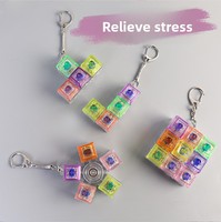 Porte-clés lumineux pour clavier mécanique PC, anti-stress, personnalisé, jouet de décompression, crochet de sac