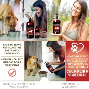 Integratore alimentare liquido per animali domestici con puro olio di salmone Alaskan per cani e gatti per sostenere la pelle morbida e il mantello lucido - Product Image 4