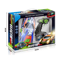 Voiture de course télécommandée électrique haute vitesse pour enfants, modèle réduit 1:18, avec lumières, jouet populaire pour garçons