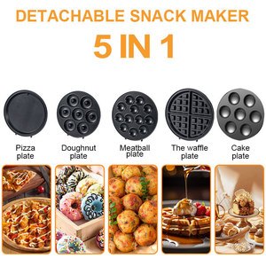 Bánh rán nhà sản xuất đa chức năng máy gia dụng điện màu hồng bánh rán Mini sandwichera nỗi nhớ 7 lỗ nhà sản xuất vui vẻ nướng - Product Image 2