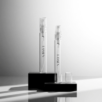 Flacon pulvérisateur tubulaire en verre fin de 10 ml pour échantillon de parfum, atomiseur portable rechargeable, personnalisable par sérigraphie, pour parfums et huiles essentielles