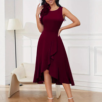 Robes de cocktail vintage mi-longues DRESSTELLS pour femmes, taille empire, coupe trapèze, pour maternité, invitées de mariage, église, été, remise de diplôme, bal de promo