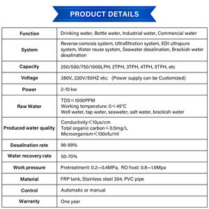 Osmose inverse 1000L/H usine de dessalement <span class=keywords><strong>d</strong></span>'<span class=keywords><strong>eau</strong></span> pure système de filtre à <span class=keywords><strong>eau</strong></span> par osmose inverse processus <span class=keywords><strong>d</strong></span>'<span class=keywords><strong>adoucisseur</strong></span> <span class=keywords><strong>d</strong></span>'<span class=keywords><strong>eau</strong></span> industriel - Product Image 6