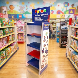 Exhibidor de Cartón Moderno Personalizable, Exhibidor de Piso de Papel Publicitario Ecológico y Duradero para la Promoción de Juguetes en Tiendas - Product Image 2