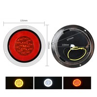 Feu arrière universel à led pour camion, benne arrière, bus 6 pouces, 10led, 12v, 24v, 30v, position d'arrêt, frein, lampe de camion