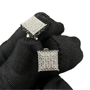 ต่างหูเพชรโมอิสซาไนต์ทรงบริลเลียนต์ เงินแท้ 925 ชุบทอง ดีไซน์ฮิปฮอป ได้รับการรับรอง คุณภาพเยี่ยม - Product Image 1