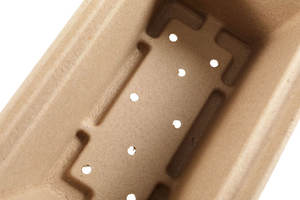 Pot de fleurs en pâte à papier moulé sur mesure entièrement dégradable Boîte de pépinière en pâte à papier cultivée à <span class=keywords><strong>la</strong></span> <span class=keywords><strong>main</strong></span> pour enfants Boîte en pâte à papier recyclée - Product Image 3