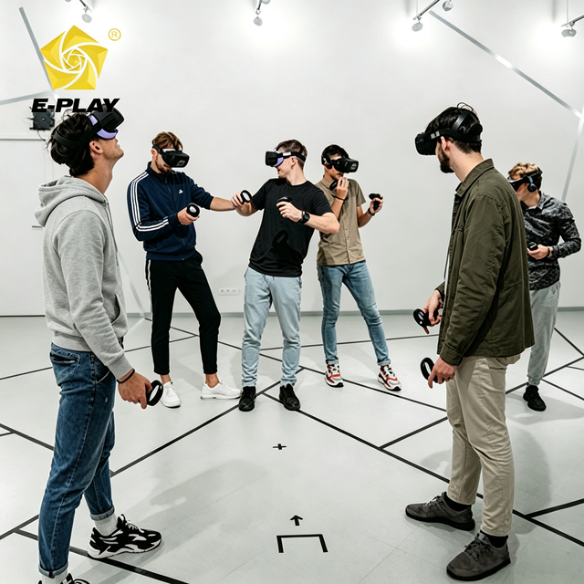 Eplay 5-10 Player Infinity Shooting Gun VR Simulator Indoor Outdoor Commercial Large Space Playhouse Trampoline Park