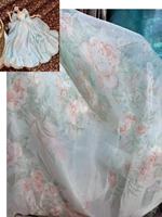 Offre Spéciale soie verre fil Organza numérique imprimé Plaid moelleux fil à la mode femmes robe robe de princesse