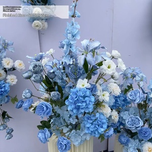 Orchidea Phalaenopsis <span class=keywords><strong>L</strong></span>-142 Blu Cielo, Fiori Artificiali Tinti a Mano per Decorazioni di Sfondo Matrimoniale - Product Image 3