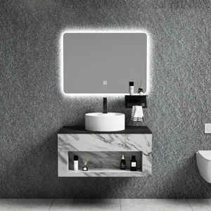 2024 Modern Style 1-Sink Bathroom <strong>Vanity</strong> Cabinet New Floating Wall Design with Water-Resistant Stainless Steel <strong>Case</strong> - Product Image 3