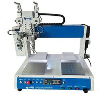 Machine à souder automatique à double tête et double plateforme pour cartes PCD, LED et fils de circuits imprimés, haute efficacité