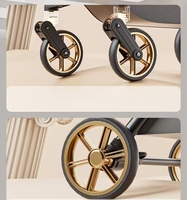 Playkids Poussette de voyage multifonctionnelle, conception de carrosserie en alliage d'aluminium, poussette légère pliable
