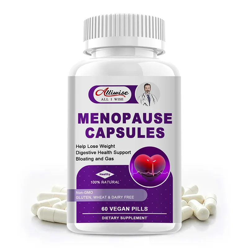 Cápsula de alívio da menopausa 60pcs cápsulas Cohosh preto suplementos de ervas
