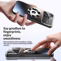 Coque de protection magnétique mate pour iPhone 16 Pro Max, motif animalier, en PC, couleur Or Désert, avec grande fenêtre de visualisation