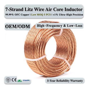 Inductor de Núcleo de Aire con Cable Litz de 7 Hilos Bevenbi para Audio de Alta Fidelidad para Audiófilos Japoneses, 0.5mm X 7 Multihilo, Cobre OFC 99.99 de Precisión - Product Image 1