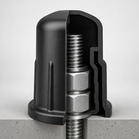 Capuchon de protection pour boulon d'ancrage allongé à double écrou robuste pour énergie éolienne