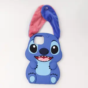 Cartoon Cute Long Ear Stitch Shockproof Silicone Phone Case For IPhone 11 12 14 13 15