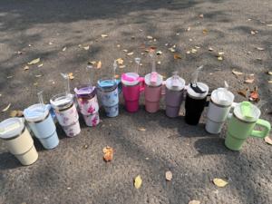 แก้วน้ำเก็บความร้อนสองชั้น สแตนเลส 304 ขนาด 14 ออนซ์ เคลือบสีฝุ่น พร้อมหูจับ ใช้กับเครื่องล้างจานและไมโครเวฟได้ - Product Image 3