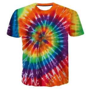 T-Shirt Tie-Dye Personalizzata all'Ingrosso, <span class=keywords><strong>Ultimo</strong></span> Design Estivo Unisex a Maniche Corte, Maglietta Oversize Tie-Dye per Uomo - Product Image 4
