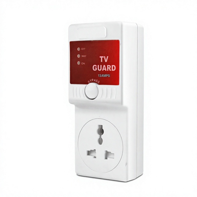 TV/Fridge Guard African-style Brass Voltage Protector TVs Refrigerators Overvoltage Protection 50/60Hz Universal Outlet