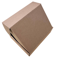Vente en gros, boîte d'emballage d'expédition de vêtements pliante kraft marron, boîte postale ondulée personnalisée