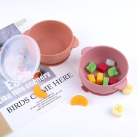Ensemble de bols d'alimentation pour bébé en silicone de qualité alimentaire sans BPA personnalisé avec aspiration pour les tout-petits bols souples pour bébé pour l'alimentation d'aliments solides