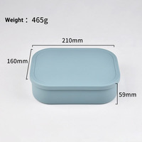 Boîte à lunch portable multifonctionnelle écologique pour enfants avec logo personnalisé, sans BPA, en silicone, pour boîte à lunch bento, boîte à lunch pour enfants
