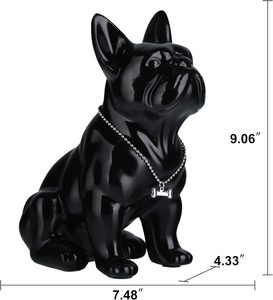 Statue de <span class=keywords><strong>bouledogue</strong></span> <span class=keywords><strong>anglais</strong></span> en résine Sculpture de <span class=keywords><strong>bouledogue</strong></span> français Décoration intérieure Figurine de collection moderne Statue de chien d'art - Product Image 2