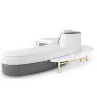 Neueste High-End gebogene Sof amöbel Villa modulares halbrundes Sofa mit Marmor Couch tisch moderne italienische Sofa garnitur Luxus
