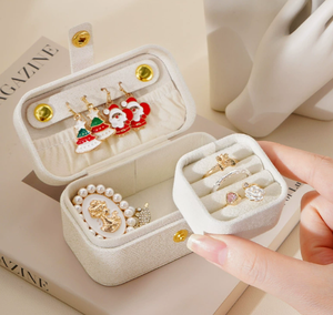 Cute Mini Travel Jewelry Storage <b>Boxes</b>, Multi-Size Portable Jewellery Organizers for Rings, <b>Earrings</b>, Necklaces & Lipsticks - Product Image 2