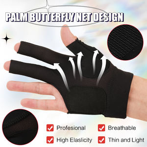 Gran oferta <span class=keywords><strong>CRICAL</strong></span> 3 dedos guante de billar cómodos guantes de taco de billar mano derecha e izquierda guantes de entrenamiento de billar Accesorios - Product Image 4