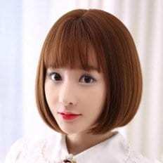 ME80494R_55ทรงผมสั้นผู้หญิงสไตล์บราซิลเลี่ยนเกรด12A สีบลอนด์ครึ่งเปียกสไตล์ลอนยาว6นิ้วยืดได้ยาวฟอกขาว - Product Image 1