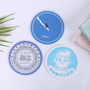 Sous-verres ronds en silicone et caoutchouc PVC souple, personnalisables avec logo, pour boissons, vente en gros à prix abordable - Product Image 3