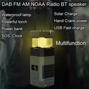 Équipement d'urgence portable étanche haut-parleurs Radio lanternes jaune blanc lanterne solaire marocaine