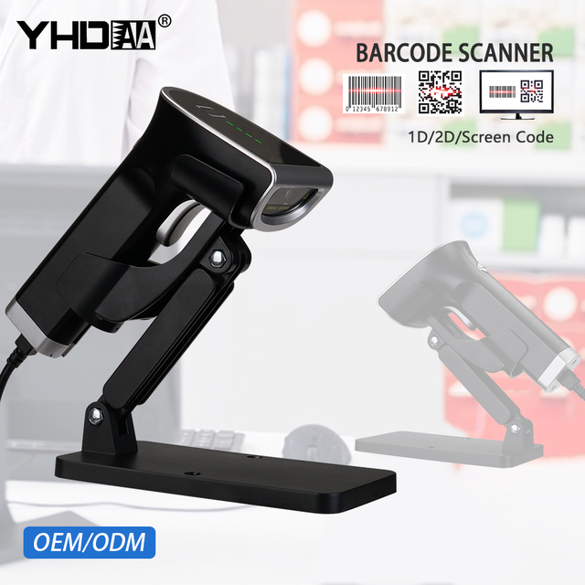 Hands-free Auto Sense 2D Barcode Reader Support OEM Qr Bar Code Scanner for Receipt Cash Register Inventory Bank Cheque