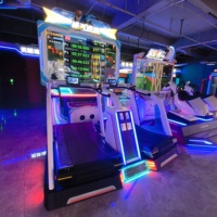 Simulateur de course à deux joueurs pour aire de jeux intérieure, machine à monnayeur, garantie 1 an, support anglais