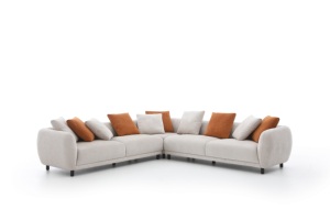 Sofás Seccionales Modulares Blancos Personalizables, Muebles de Diseño Cómodos, Sofá Esquinero Extensible con Chaise Longue para Sala de Estar - Product Image 4