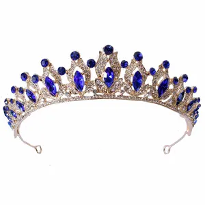 Luxe victoria or miss monde concours de beauté princesse cristaux de mariée diamant mariage anniversaire couronnes et diadèmes de cheveux pour fille