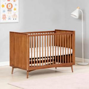 Cuna convertible para bebé, tamaño completo, con 3 posiciones ajustables para el colchón, de madera no tóxica, segura para bebés, venta al por mayor. - Product Image 2