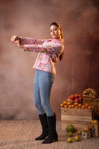 Floral Patchwork Quilted <b>Jacket</b> | Handmade Kantha Style Cotton Coat | Reversible Boho Winter <b>Jacket</b> for <b>Women</b> Outerwear - Product Image 2