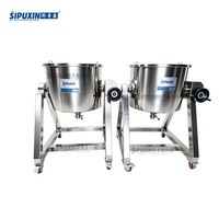 Réservoir de stockage inclinable manuel, réservoir inclinable manuel en acier inoxydable, réservoir de vidange mobile pour produits chimiques, adhésifs, matières premières