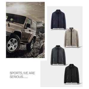 2025 xu hướng mùa đông của nam giới chắp vá lông cừu Áo khoác ấm dày 100% polyester thường đứng cổ áo thoáng khí Áo gió dây kéo - Product Image 5