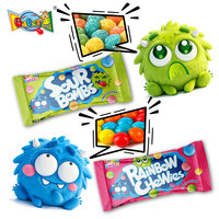 Fabricant vérifié BRC HALAL Vegan, durée de conservation de 18 mois, marque privée, bonbons acidulés de type Skittle-s, saveur personnalisée