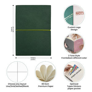 Agenda in Pelle PU Personalizzata <span class=keywords><strong>per</strong></span> Regali Aziendali, Diario A5 con Copertina Morbida, Logo Personalizzato e Elastico - Product Image 4
