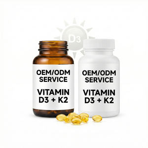 Vitamines et Minéraux - Vitamine D3 + K2 en gélules molles 0,5 g 60/90 unités Protection osseuse synergique Favorise l'absorption du calcium Adulte - Product Image 1